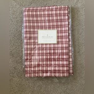 NEW Pottery Barn Laminated BBQ Plaid Tablecloth * Red